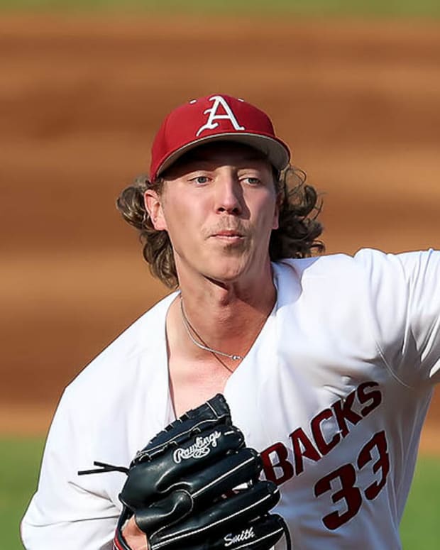 Razorbacks pitcher Hagen Smith against LSU on Thursday in SEC Tournament